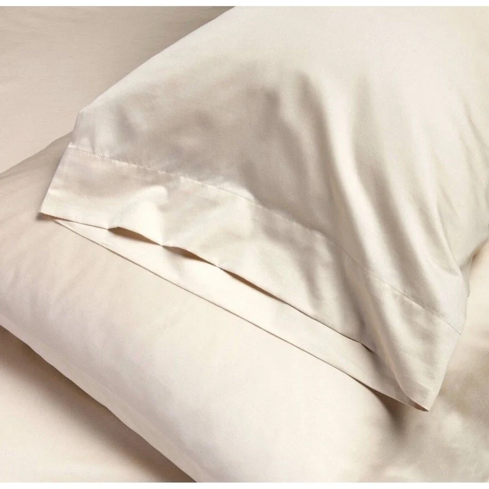 Queen 600 Thread Count Sateen Sheet Set Natural - Casaluna NEW